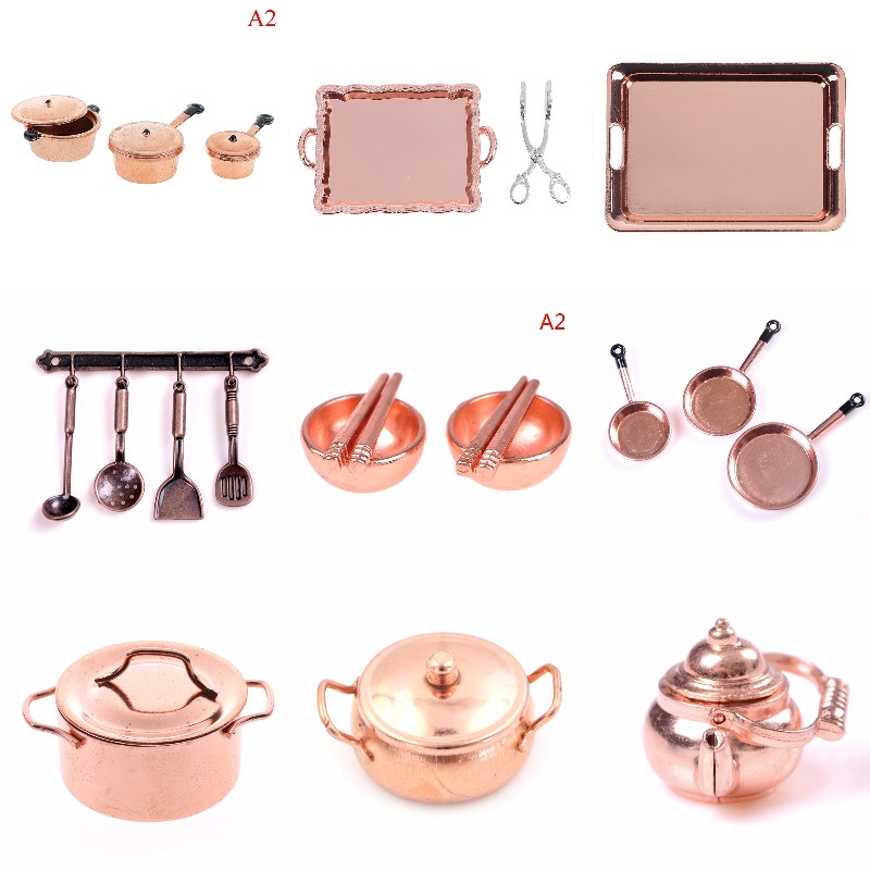 Kitchen Gadgets China - 1:12 масштаб кукольный домик миниатюрная сковорода