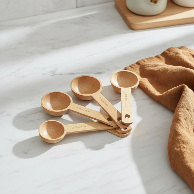 Kitchen Gadgets To Gift - Деревянная мерная ложка 7.5-45 мл, портативная,