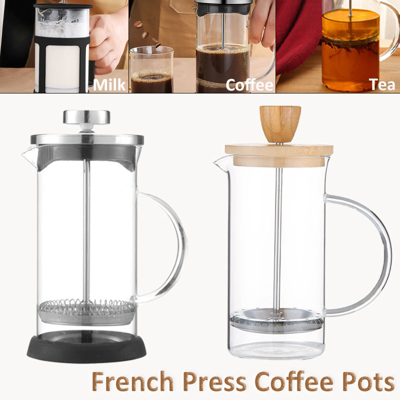 French Press Coffee Maker - Кофейник френч-пресс 350-1000 мл, стеклянная кофеварка