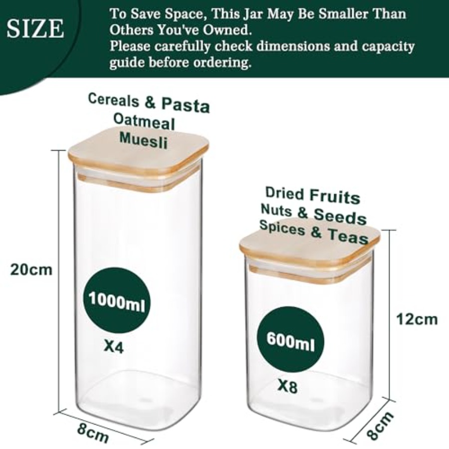 Набор из 12 квадратных стеклян – обзор и цена Food Storage Containers
