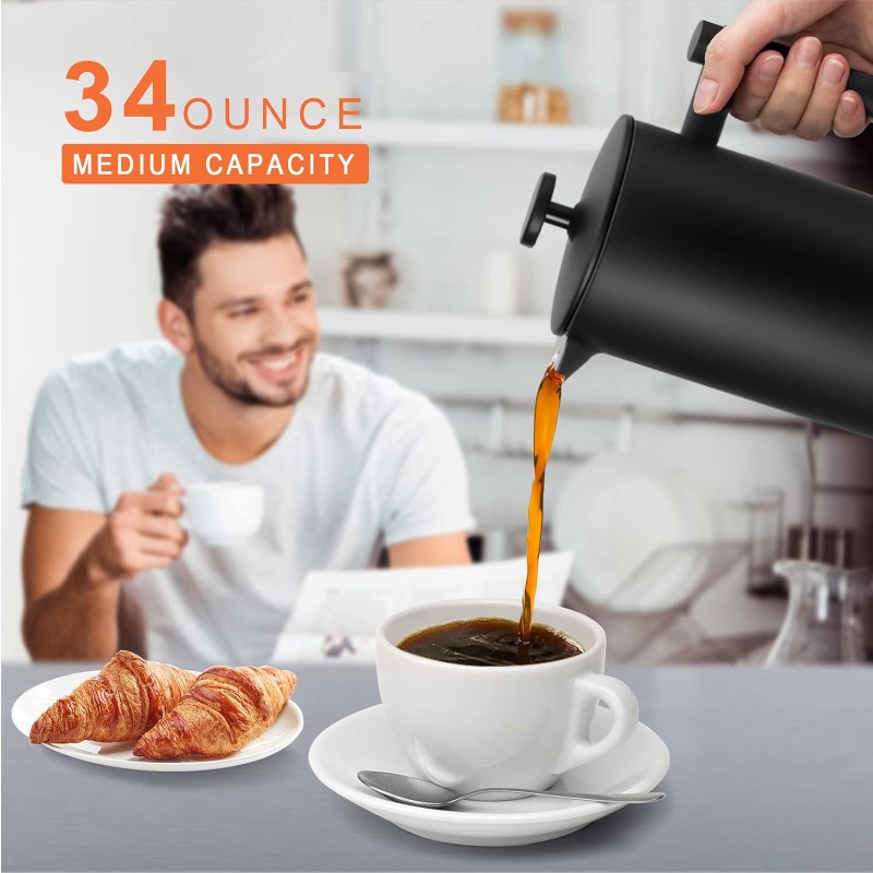 Кофеварка-френч-пресс 34 унции – обзор и цена French Press Coffee Maker