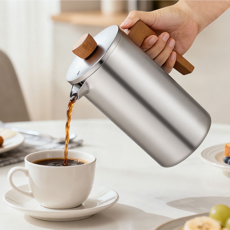 Кофейник-френч-пресс JUSTINLAU – обзор и цена French Press Coffee Maker